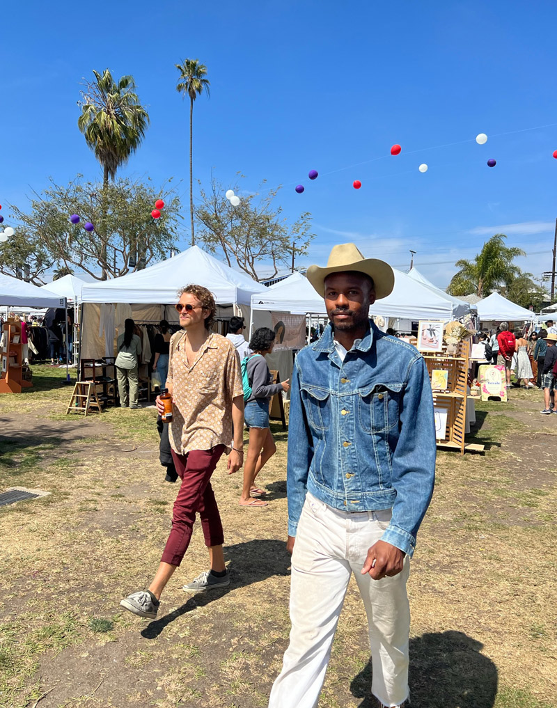 Venice market shoppers and merchants