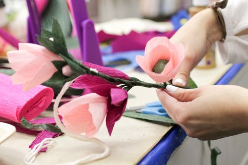 Paper flower making