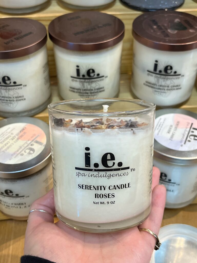 Massage oil candle to spark a little romance by i.e. Spa Indulgences in Williamsburg and Chelsea Market.