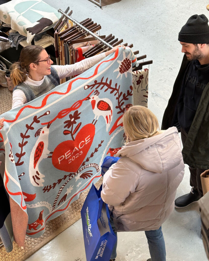 blanket from Biquette in Williamsburg or Chelsea Market.