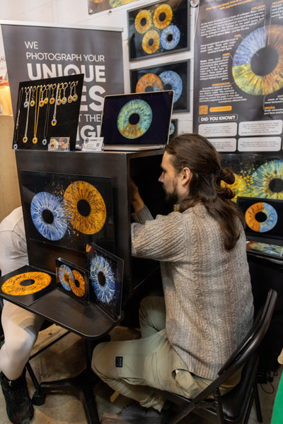 Cosmic Eye creating custom iris art