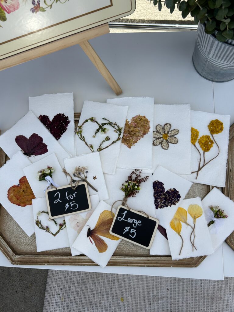 Flower bouquets or dried flower art for your love from Freckles and Blooms in Venice.
