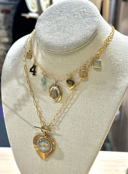 Vintage custom DIY charm necklaces