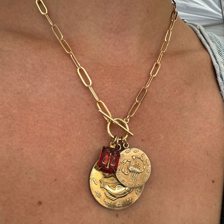 Vintage custom DIY charm necklace